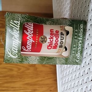 BLOW GLASS CAMPBELLS CHICKEN NOODLE SOUP CAN CHRISTMAS
